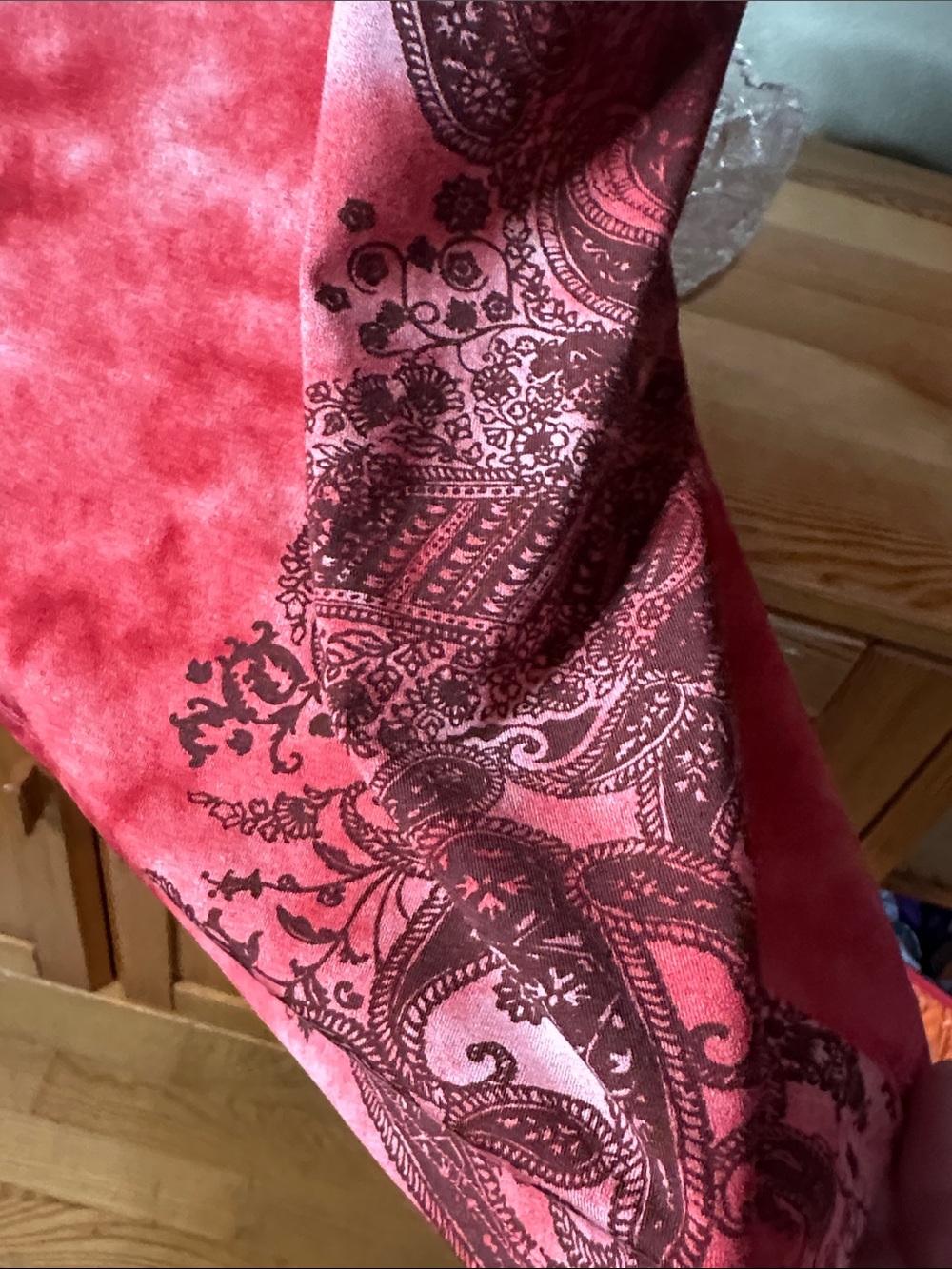 Athleta Pavitra Racerback Tank Top Red Tie-Dye Pattern & Paisley Print - Picture 3 of 5
